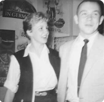 Gail Brown and Frank French at an Optimi Dance in May, 1958.