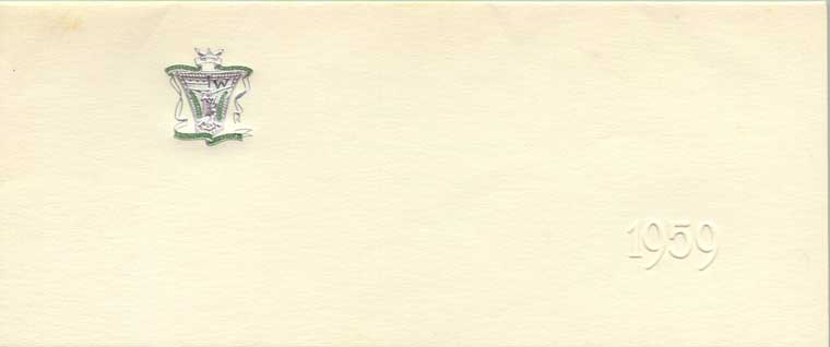 Wakefield High School 1959 Graduation Announcement - Outside